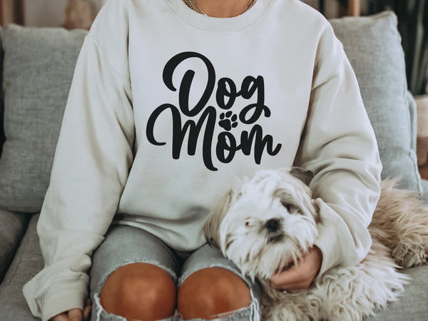 Dog Mom Paw print Crew